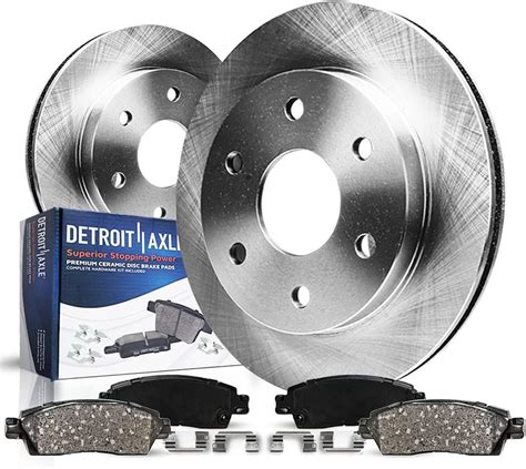 4pc Front Disc Rotors and Ceramic Brake Pads Kit .